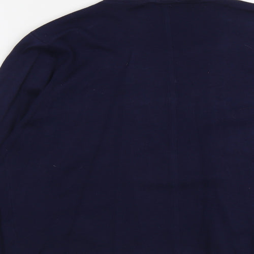 Casamia Womens Blue V-Neck Viscose Cardigan Jumper Size M