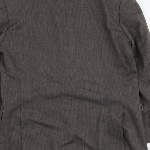 Marks and Spencer Mens Grey Striped Polyester Jacket Suit Jacket Size M Regular