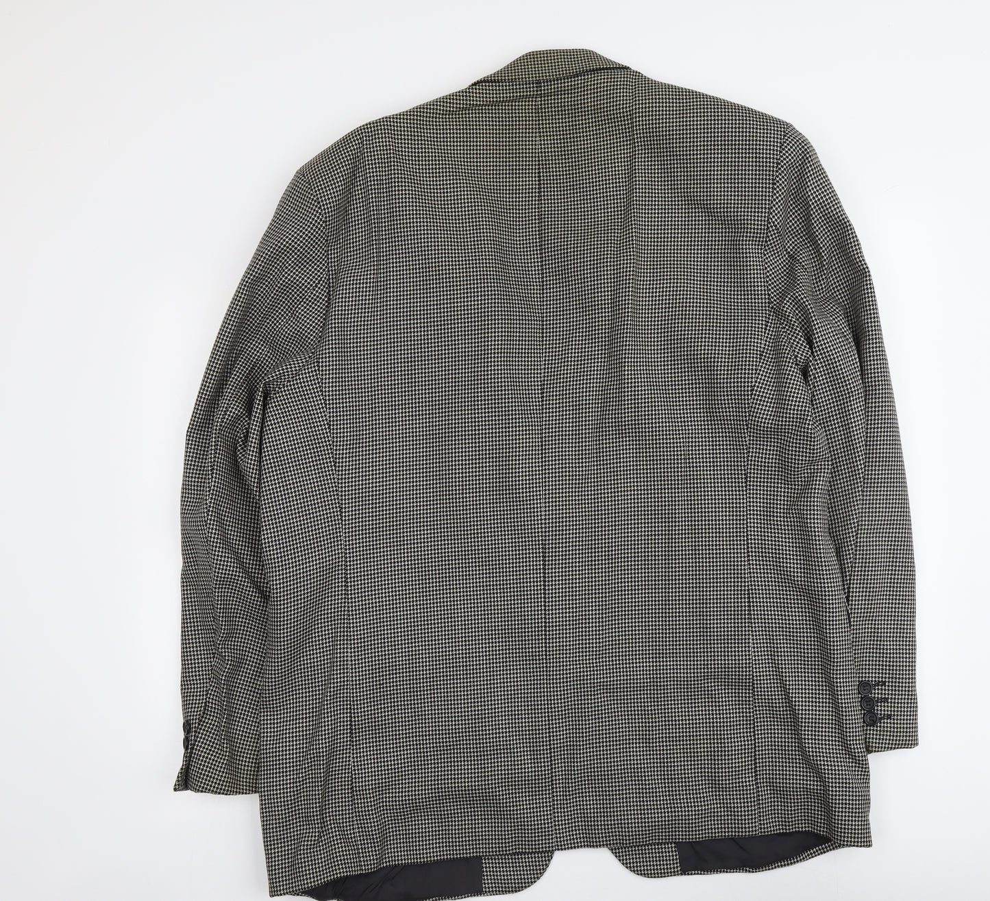 Burton Mens Grey Geometric Wool Jacket Blazer Size XL Regular