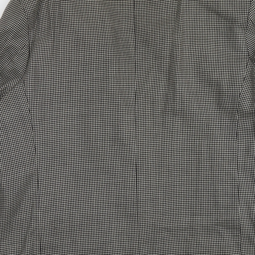 Burton Mens Grey Geometric Wool Jacket Blazer Size XL Regular