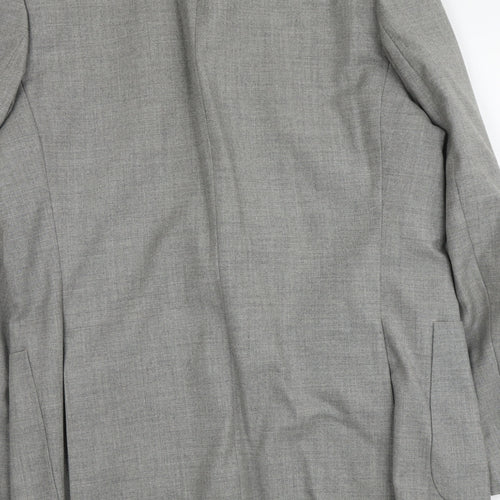 Marks and Spencer Mens Grey Wool Jacket Blazer Size L Regular