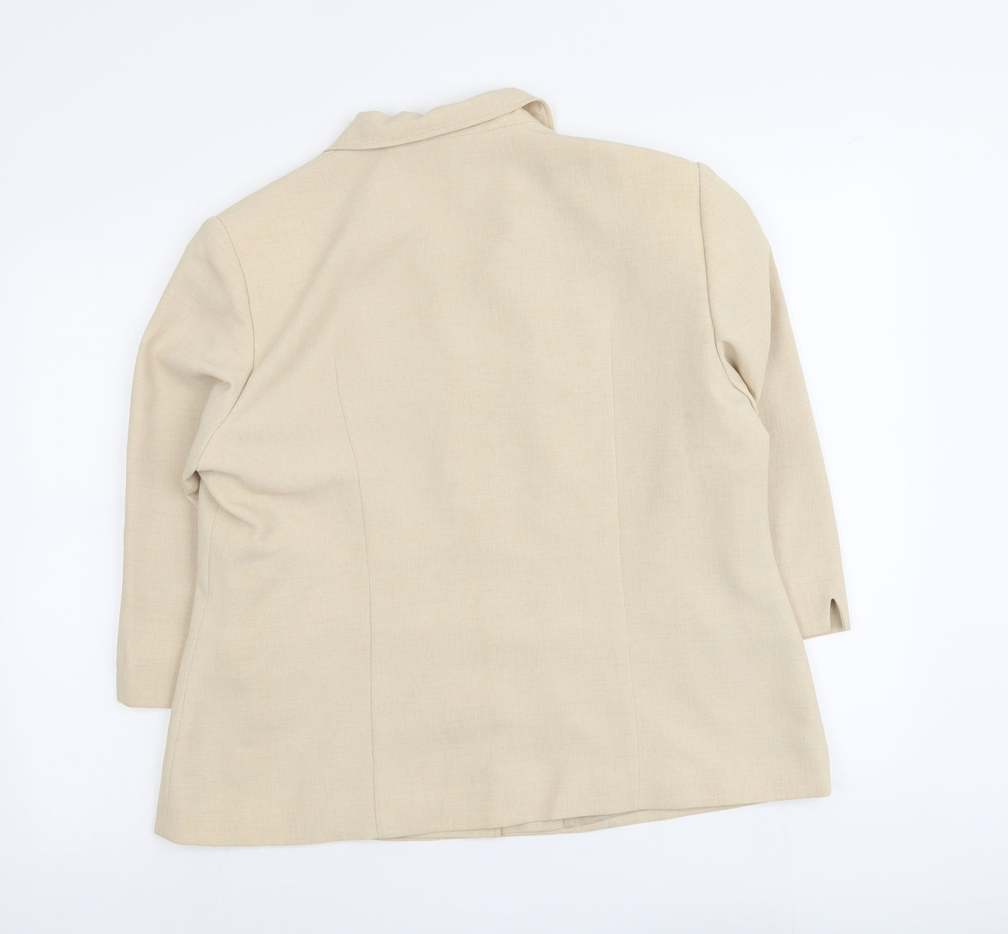 Eastex Womens Beige Jacket Blazer Size 16 Button