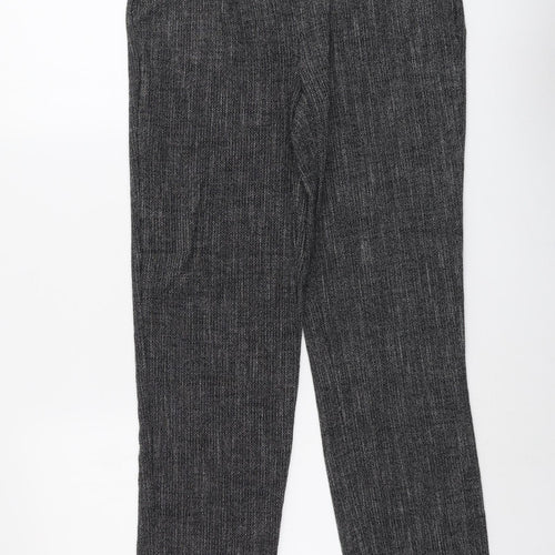 Marks and Spencer Womens Grey Polyester Dress Pants Trousers Size 8 L28 in Regular Button