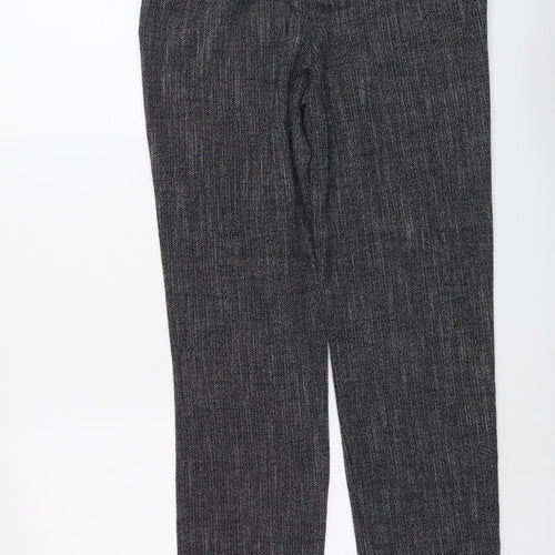Marks and Spencer Womens Grey Polyester Dress Pants Trousers Size 8 L28 in Regular Button