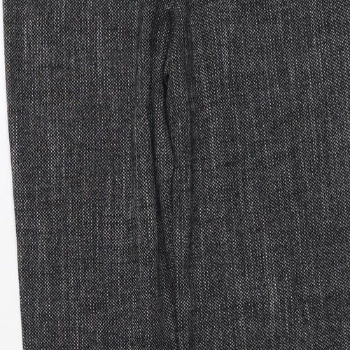 Marks and Spencer Womens Grey Polyester Dress Pants Trousers Size 8 L28 in Regular Button