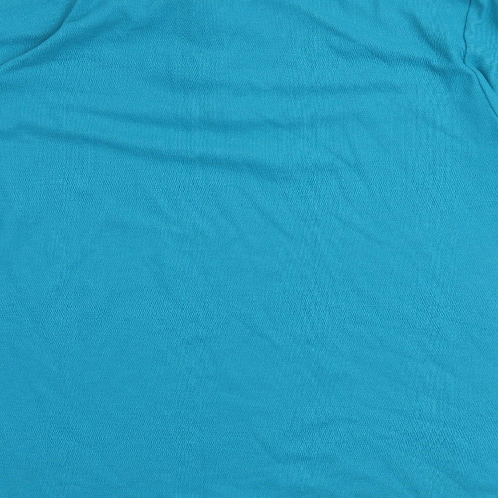 Slazenger Mens Blue Cotton Polo Size 2XL Collared Button
