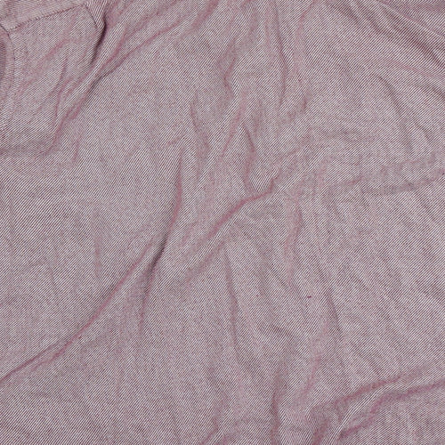 Collezione Mens Pink Geometric Cotton Button-Up Size 18.5 Collared Button