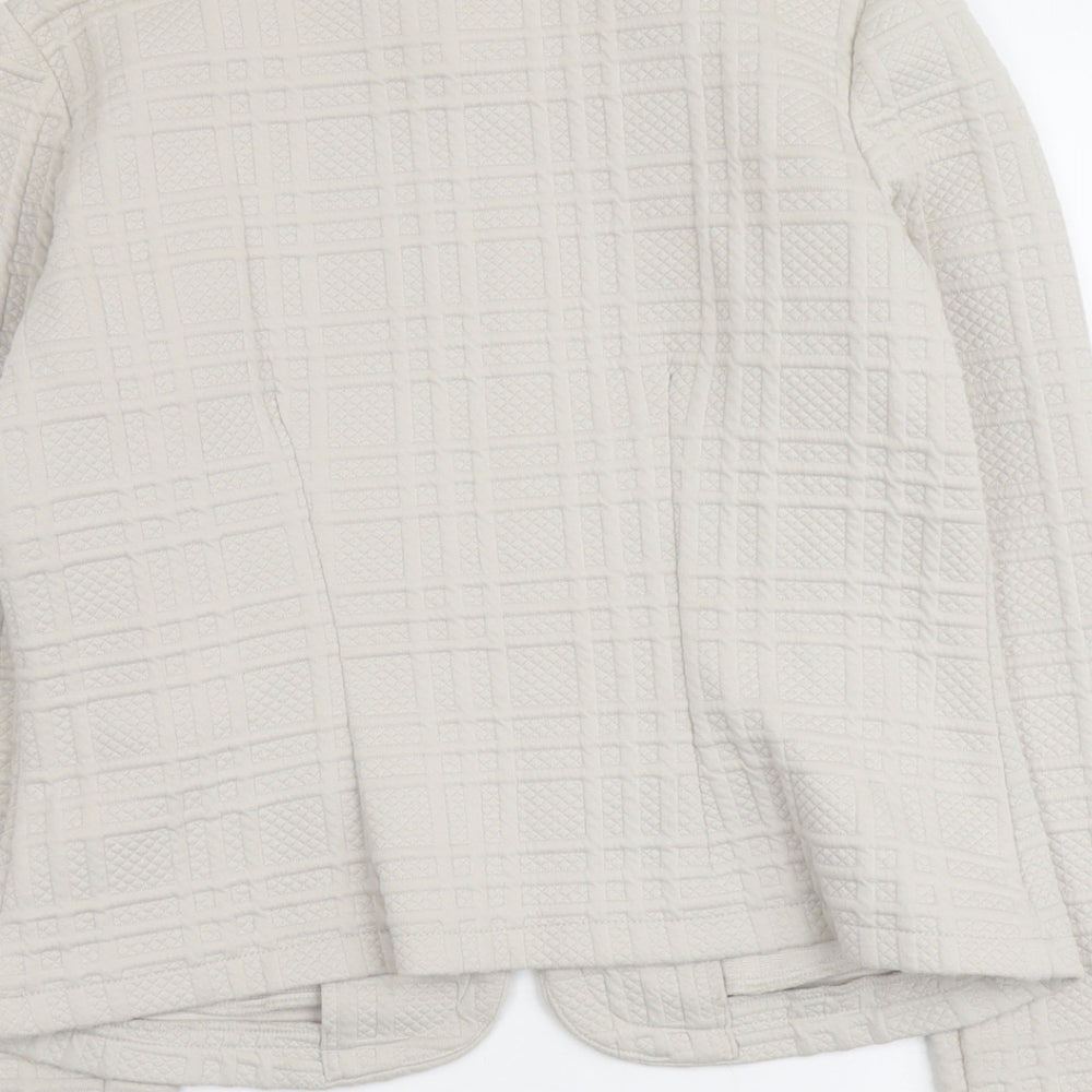 Marks and Spencer Womens Beige Jacket Size 14 Zip