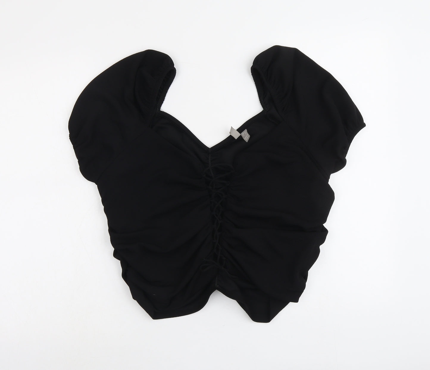 ASOS Womens Black Polyester Basic Blouse Size 20 V-Neck