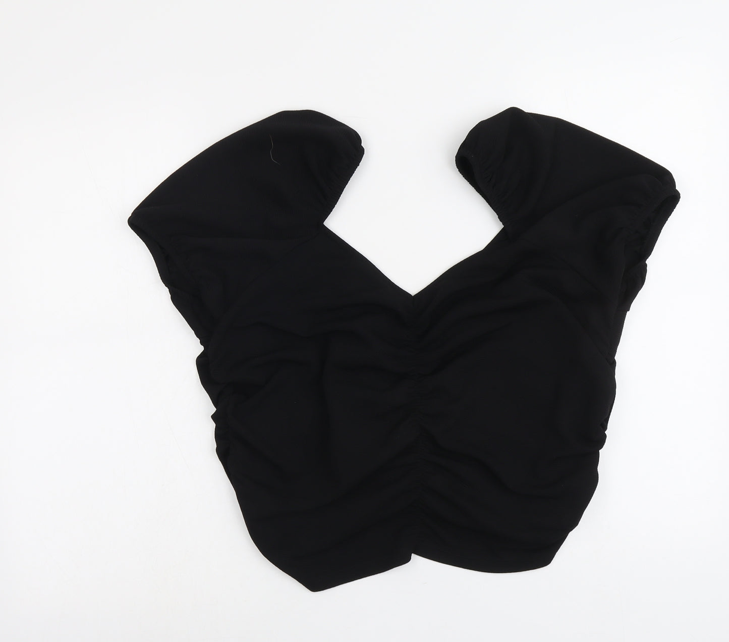 ASOS Womens Black Polyester Basic Blouse Size 20 V-Neck