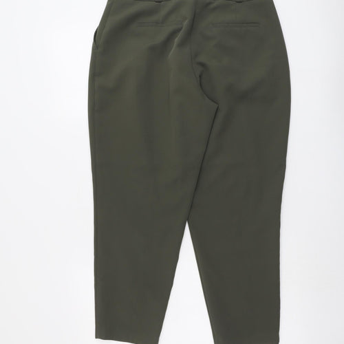 New Look Womens Green Polyester Trousers Size 12 L26 in Regular Button