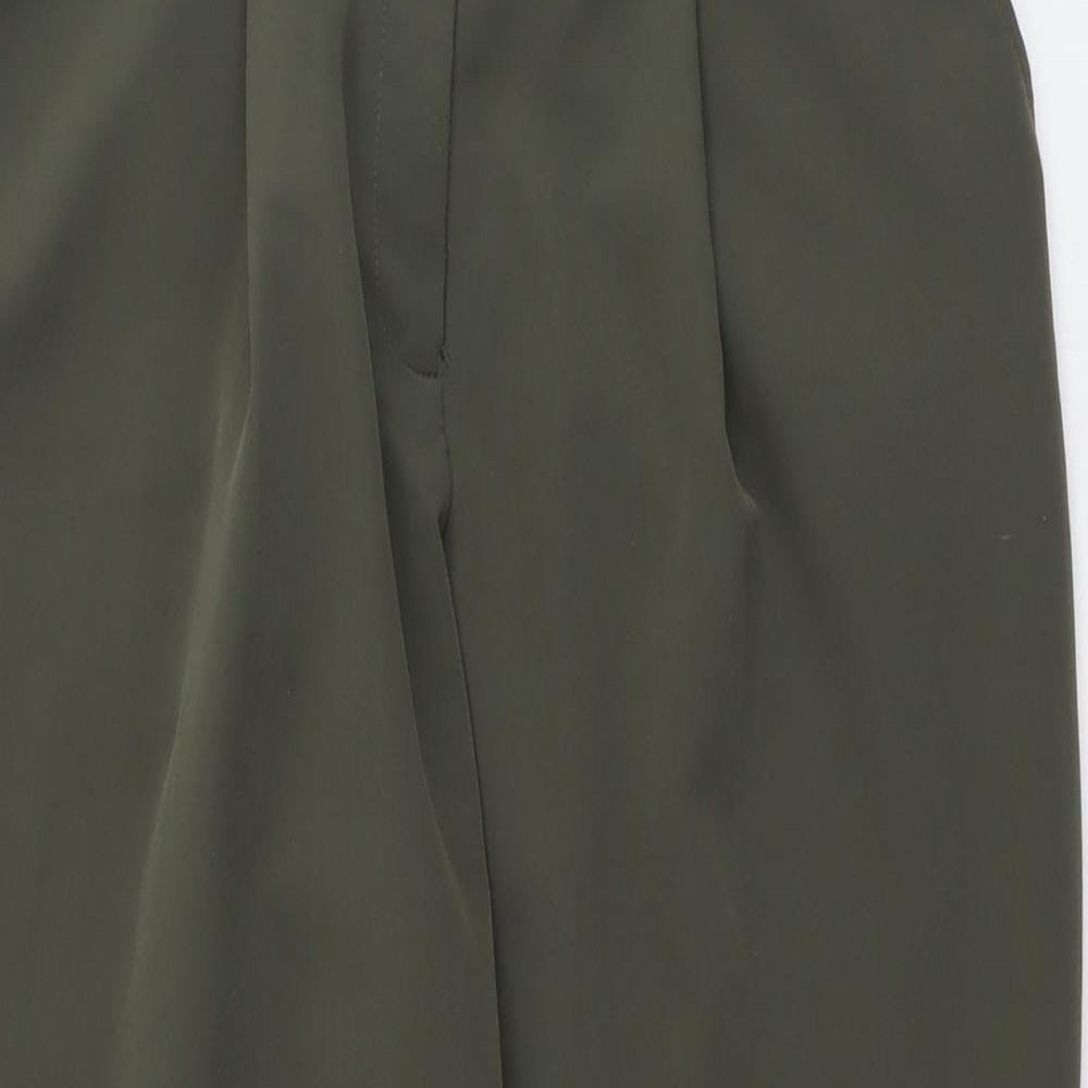 New Look Womens Green Polyester Trousers Size 12 L26 in Regular Button