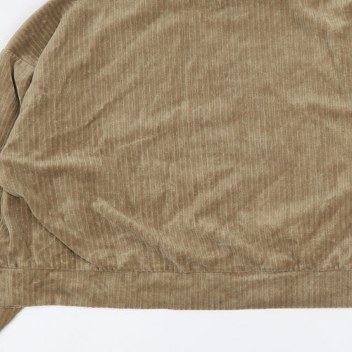 Monki Womens Brown Cotton Pullover Sweatshirt Size L Pullover