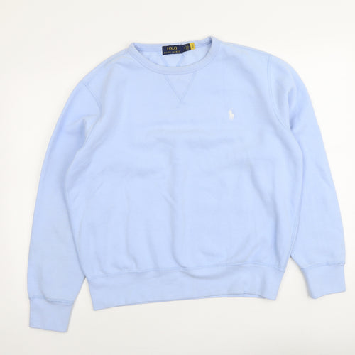 Polo Ralph Lauren Womens Blue Cotton Pullover Sweatshirt Size M Pullover