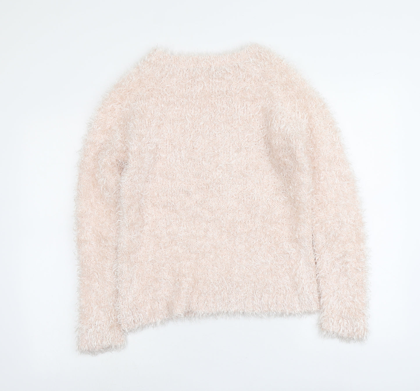 Atmosphere Womens Pink Round Neck Polyester Pullover Jumper Size 10