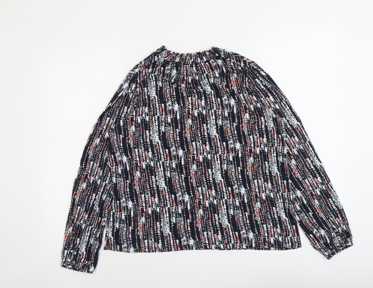 Marks and Spencer Womens Multicoloured Floral Viscose Basic Blouse Size 16 Round Neck