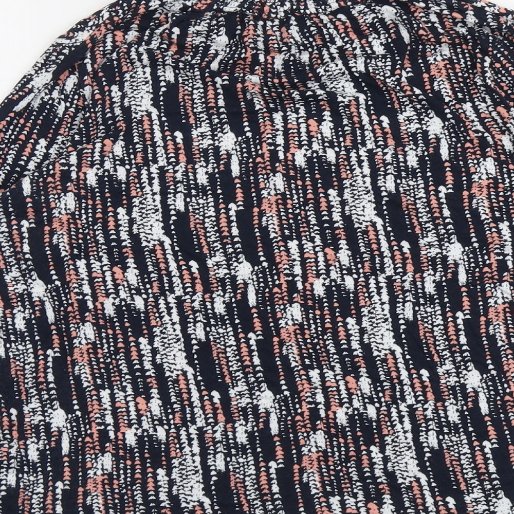 Marks and Spencer Womens Multicoloured Floral Viscose Basic Blouse Size 16 Round Neck