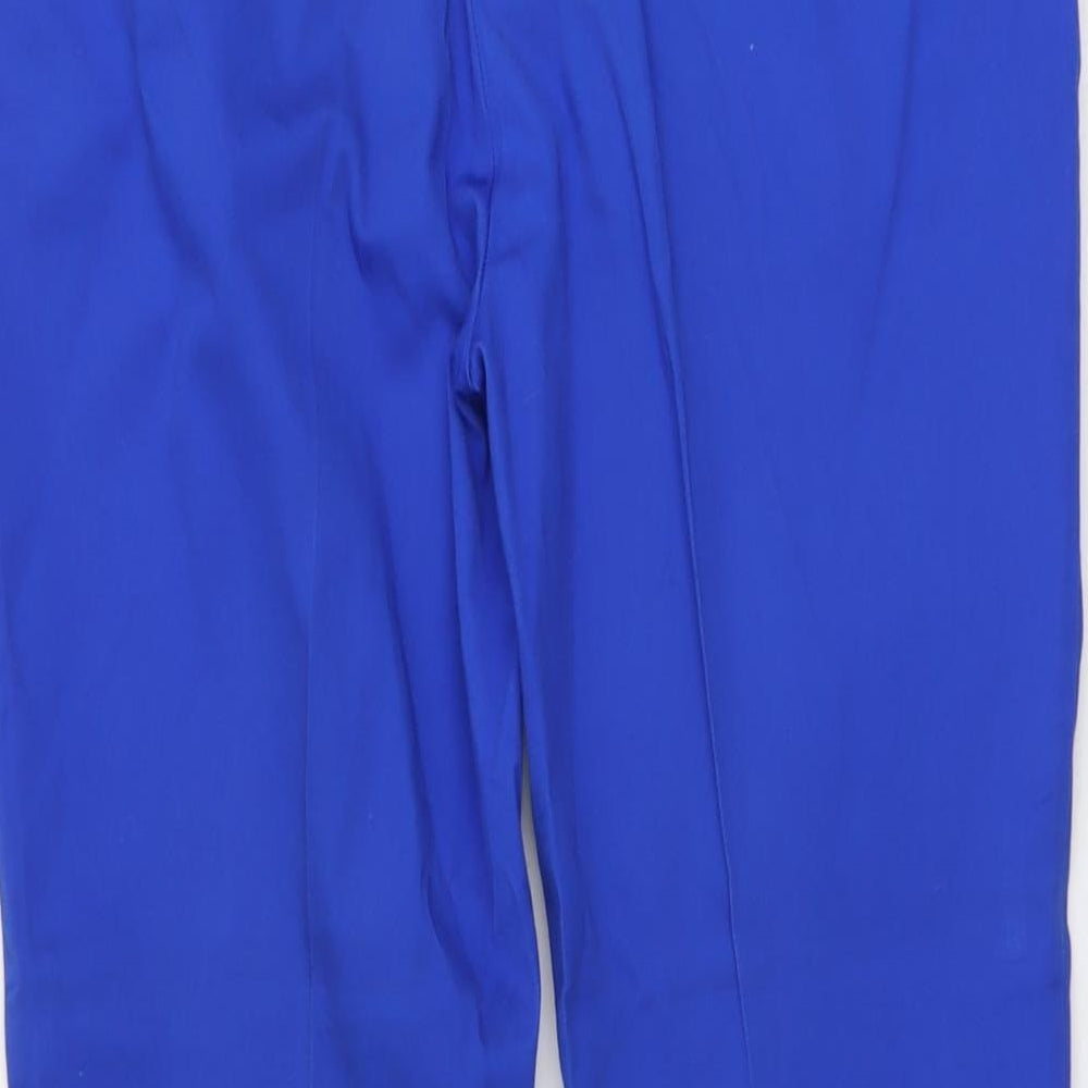 Atmosphere Womens Blue Cotton Chino Trousers Size 14 L26 in Regular Button