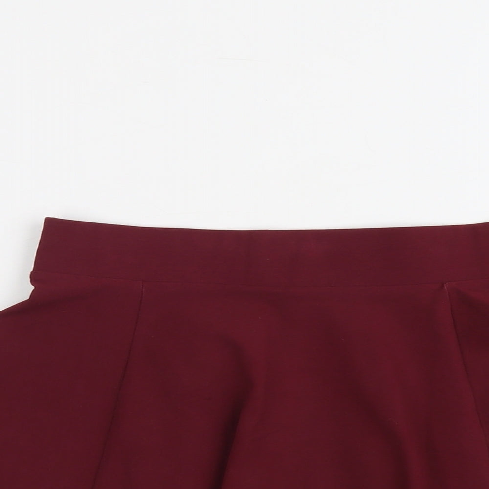 H&M Womens Purple Cotton Skater Skirt Size S