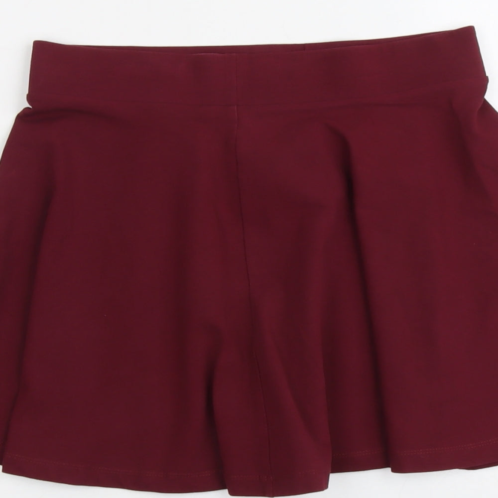 H&M Womens Purple Cotton Skater Skirt Size S