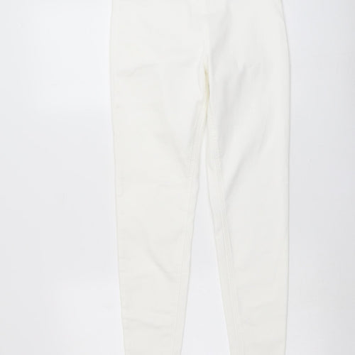 Marks and Spencer Womens Ivory Cotton Skinny Jeans Size 10 L28 in Regular