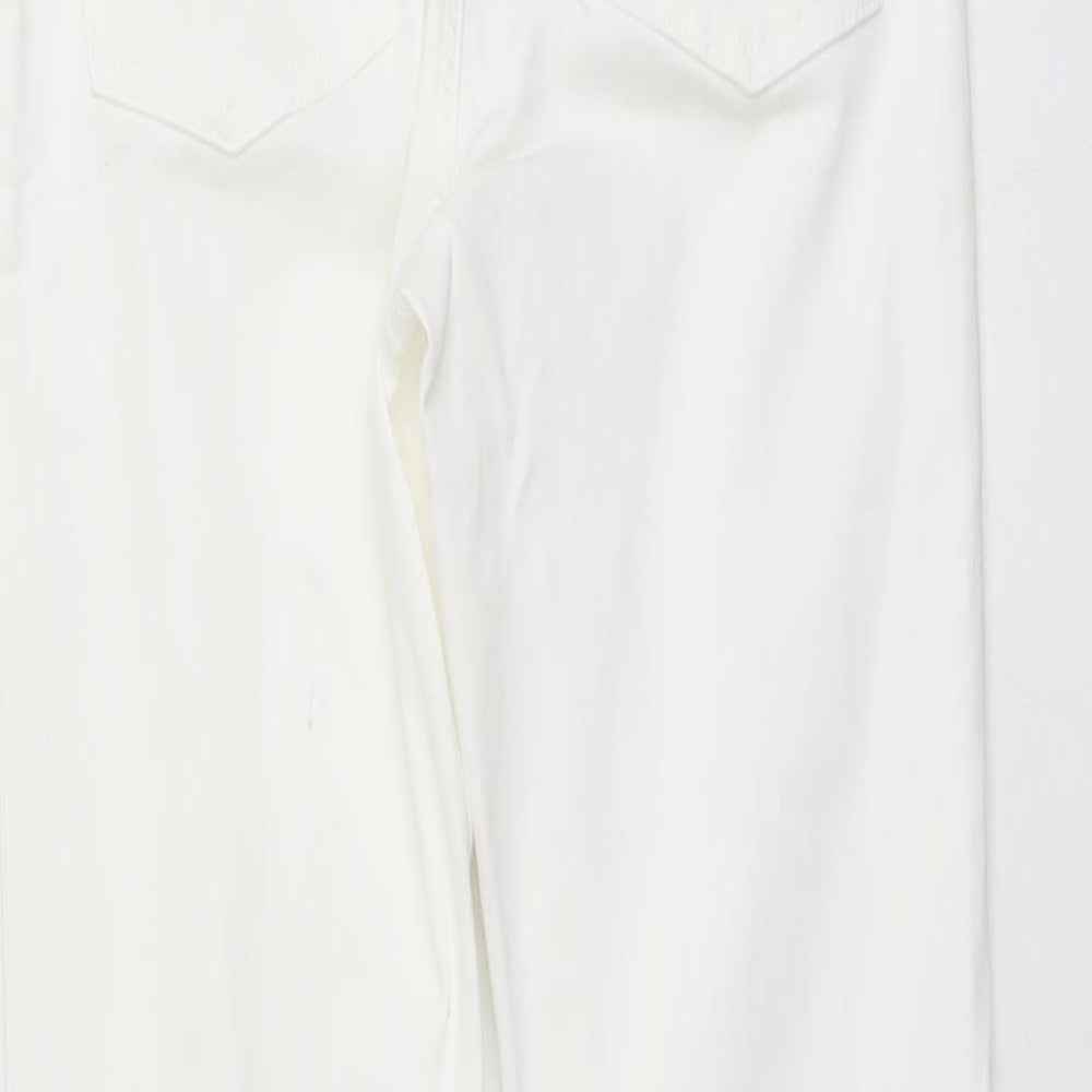 Marks and Spencer Womens Ivory Cotton Skinny Jeans Size 10 L28 in Regular