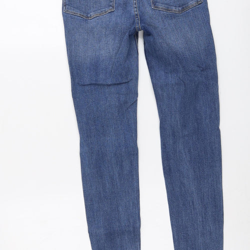 Denim & Co. Womens Beige Cotton Skinny Jeans Size 6 L27 in Regular Button