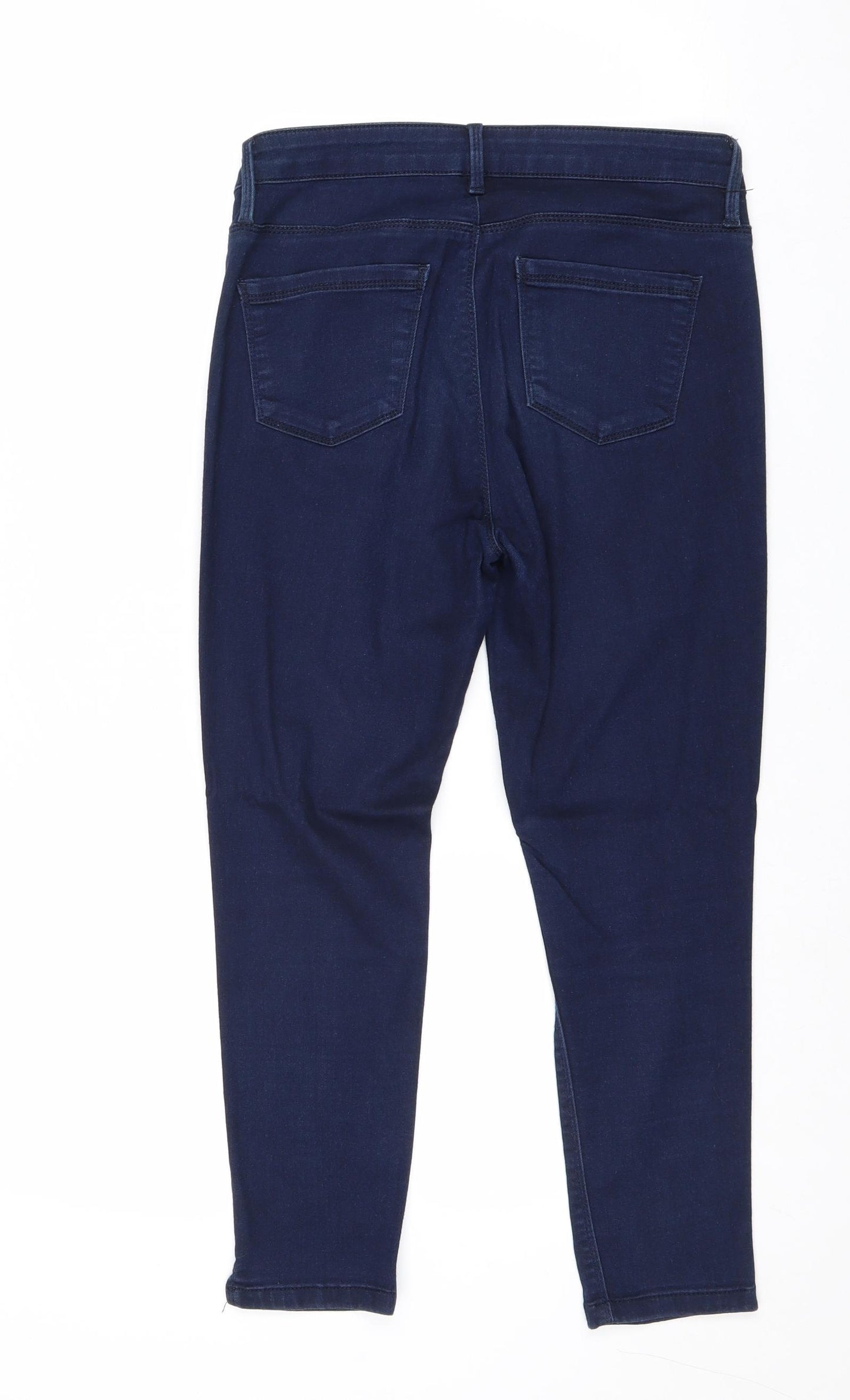 Oasis Womens Blue Cotton Skinny Jeans Size 12 Regular Zip