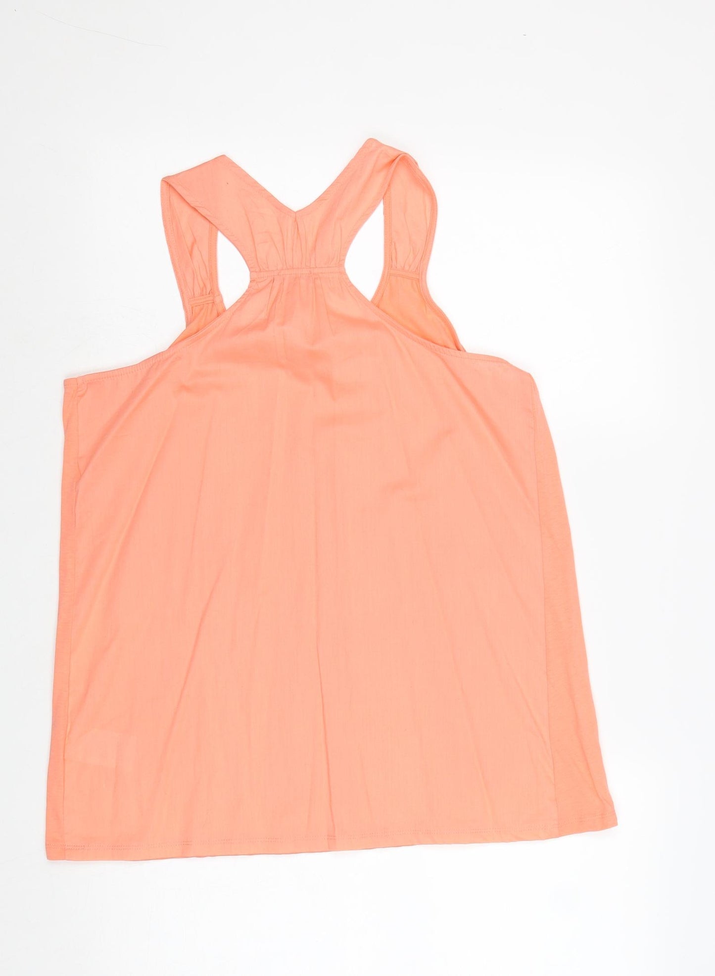 ESMARA Womens Pink 100% Cotton Basic Tank Size 14 Round Neck