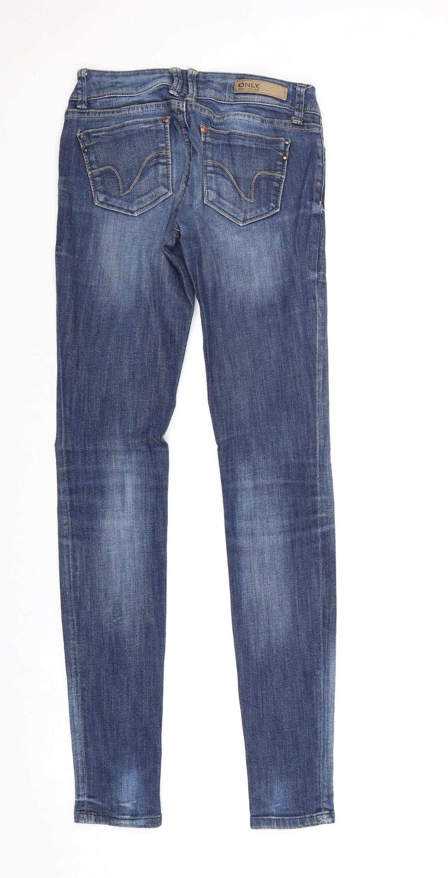 Only Womens Black Cotton Skinny Jeans Size 25 in Slim Zip