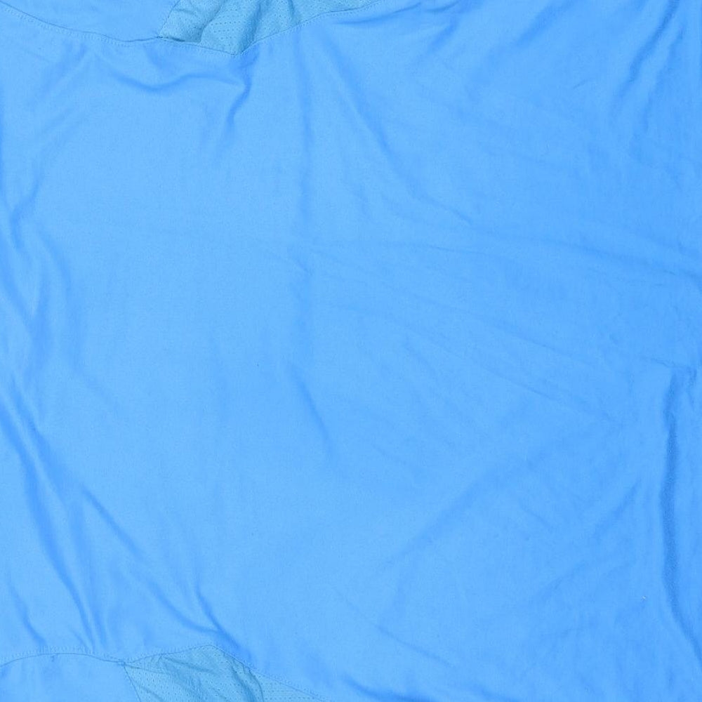 Quechua Womens Blue Polyester Basic T-Shirt Size S Round Neck Pullover