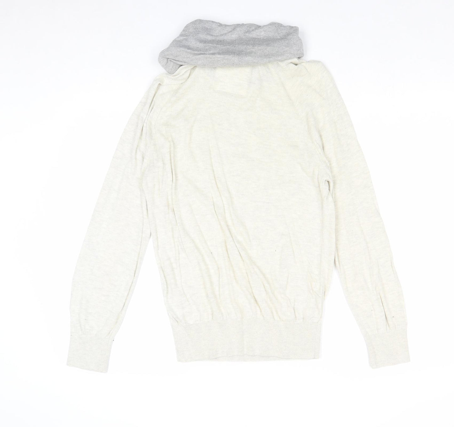 Matalan Womens Beige Roll Neck 100% Cotton Pullover Jumper Size XS