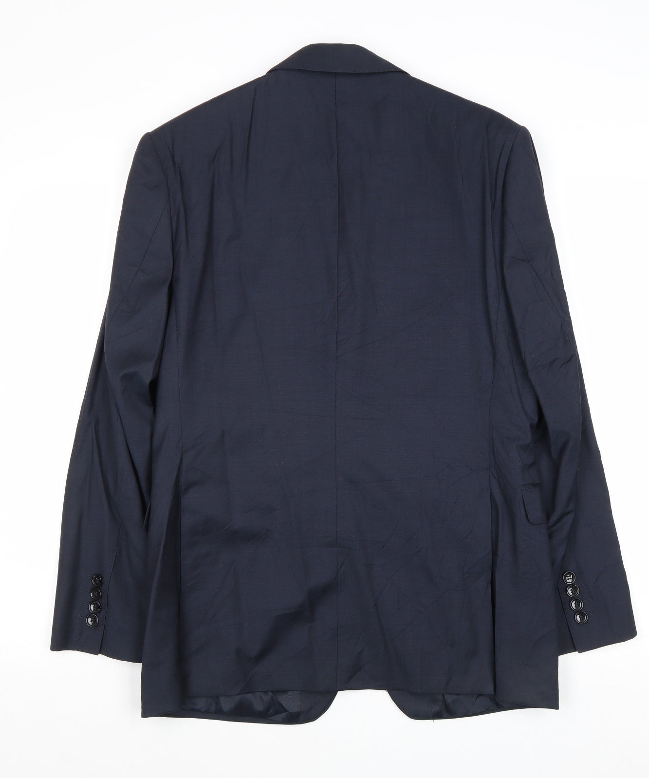 Preworn Mens Blue Wool Jacket Suit Jacket Size 38 Regular