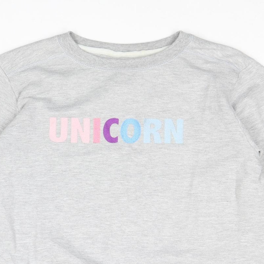 Anvil Womens Grey Cotton Pullover Sweatshirt Size S Pullover - Unicorn
