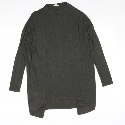 River Island Womens Green Round Neck Viscose Pullover Jumper Size 8