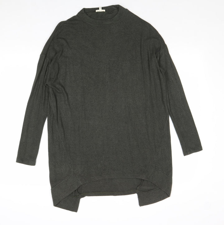 River Island Womens Green Round Neck Viscose Pullover Jumper Size 8