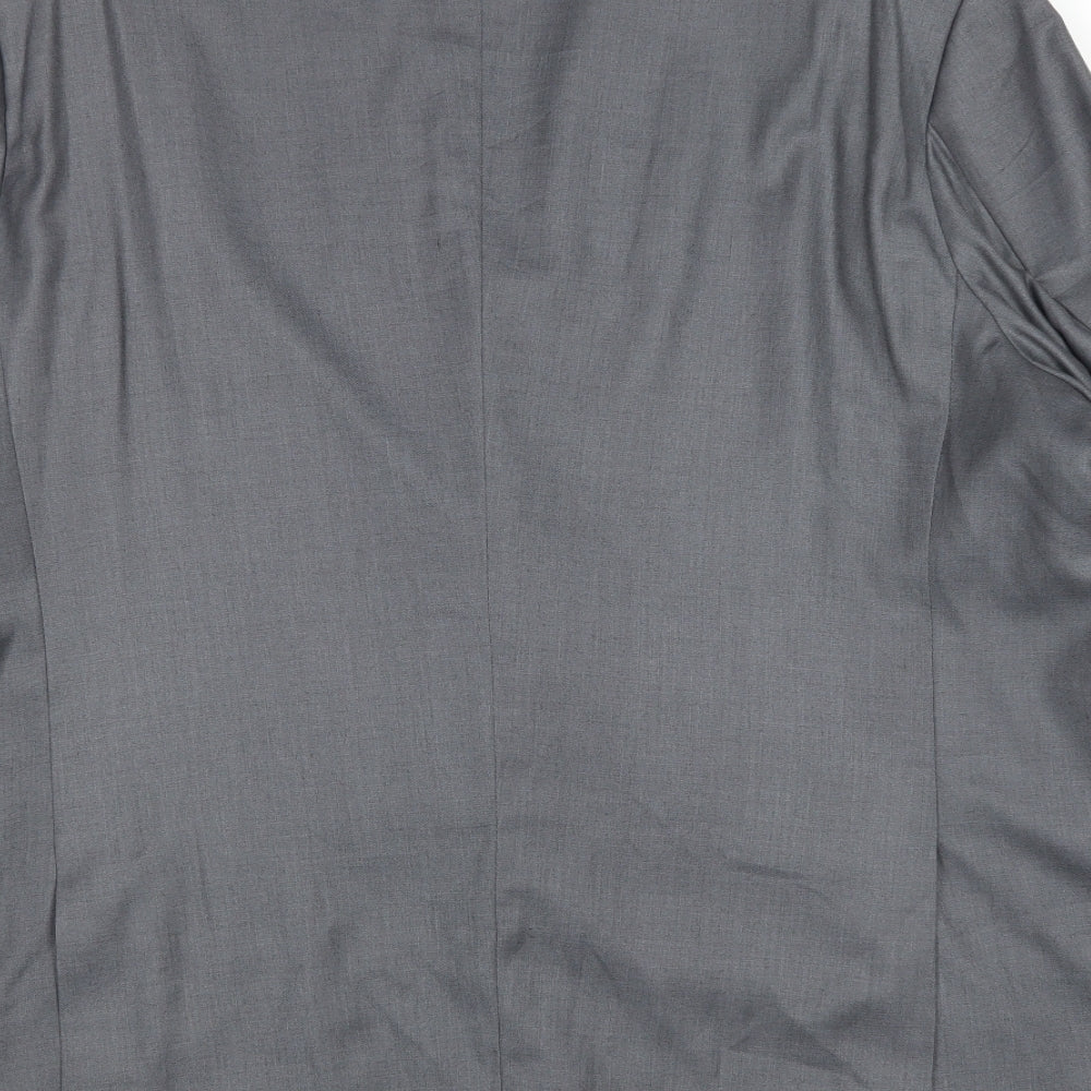 De Marco Mens Grey Wool Jacket Suit Jacket Size 50 Regular