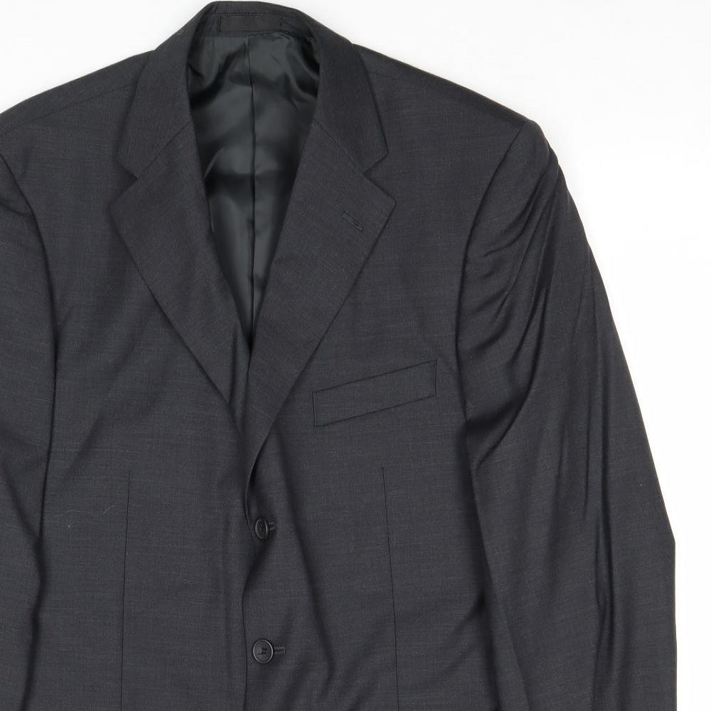 Butler & Webb Mens Grey Wool Jacket Suit Jacket Size 42 Regular