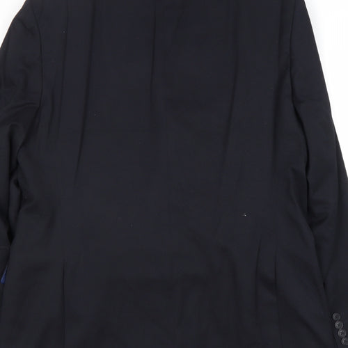 markis and Mens Blue Polyester Jacket Suit Jacket Size 40 Regular