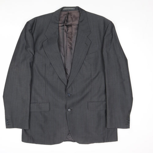 THE LABEL Mens Grey Polyester Jacket Suit Jacket Size 44 Regular