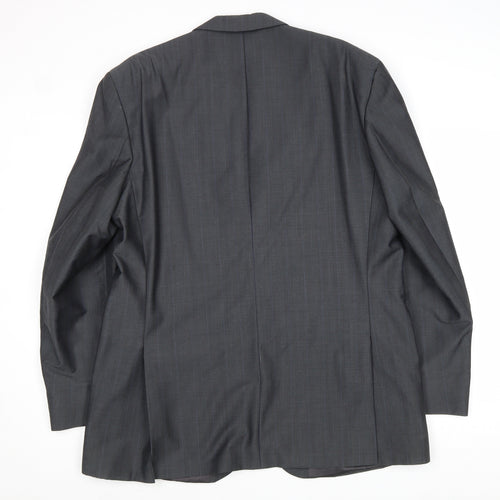 THE LABEL Mens Grey Polyester Jacket Suit Jacket Size 44 Regular