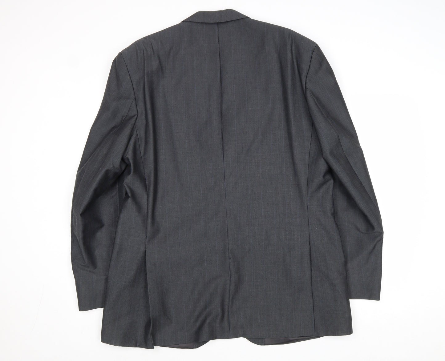 THE LABEL Mens Grey Polyester Jacket Suit Jacket Size 44 Regular