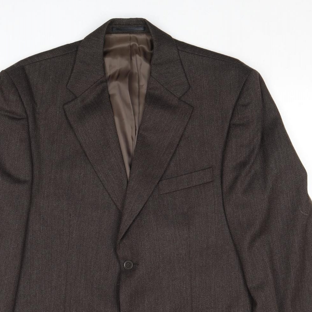 Debenhams Mens Brown Wool Jacket Blazer Size 42 Regular