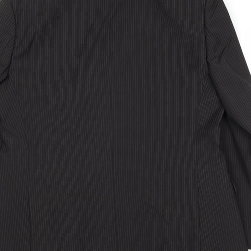 marks and Mens Brown Striped Wool Jacket Suit Jacket Size 42 Regular