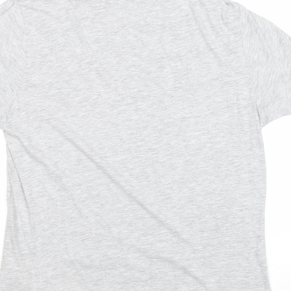 Threadbare Mens Grey Cotton T-Shirt Size S Round Neck