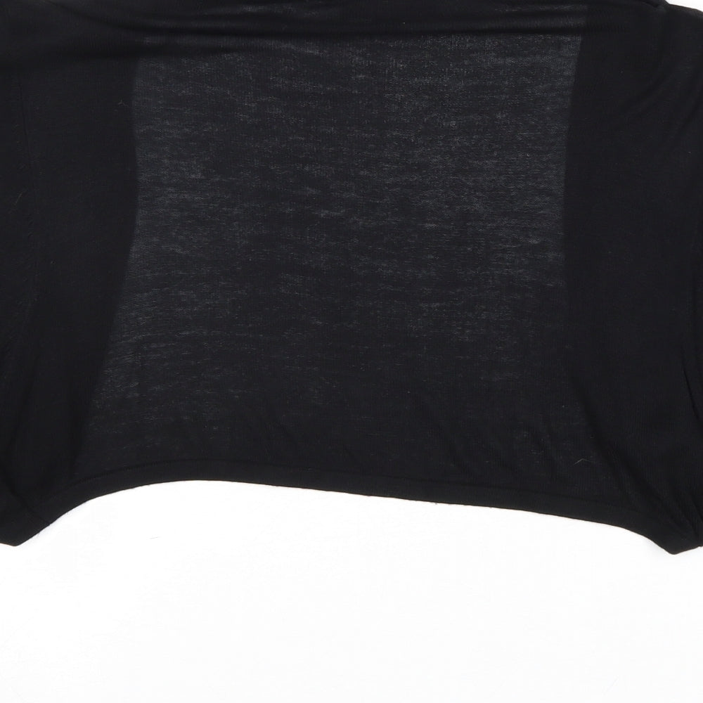 Warehouse Womens Black V-Neck Viscose Cardigan Jumper Size 14