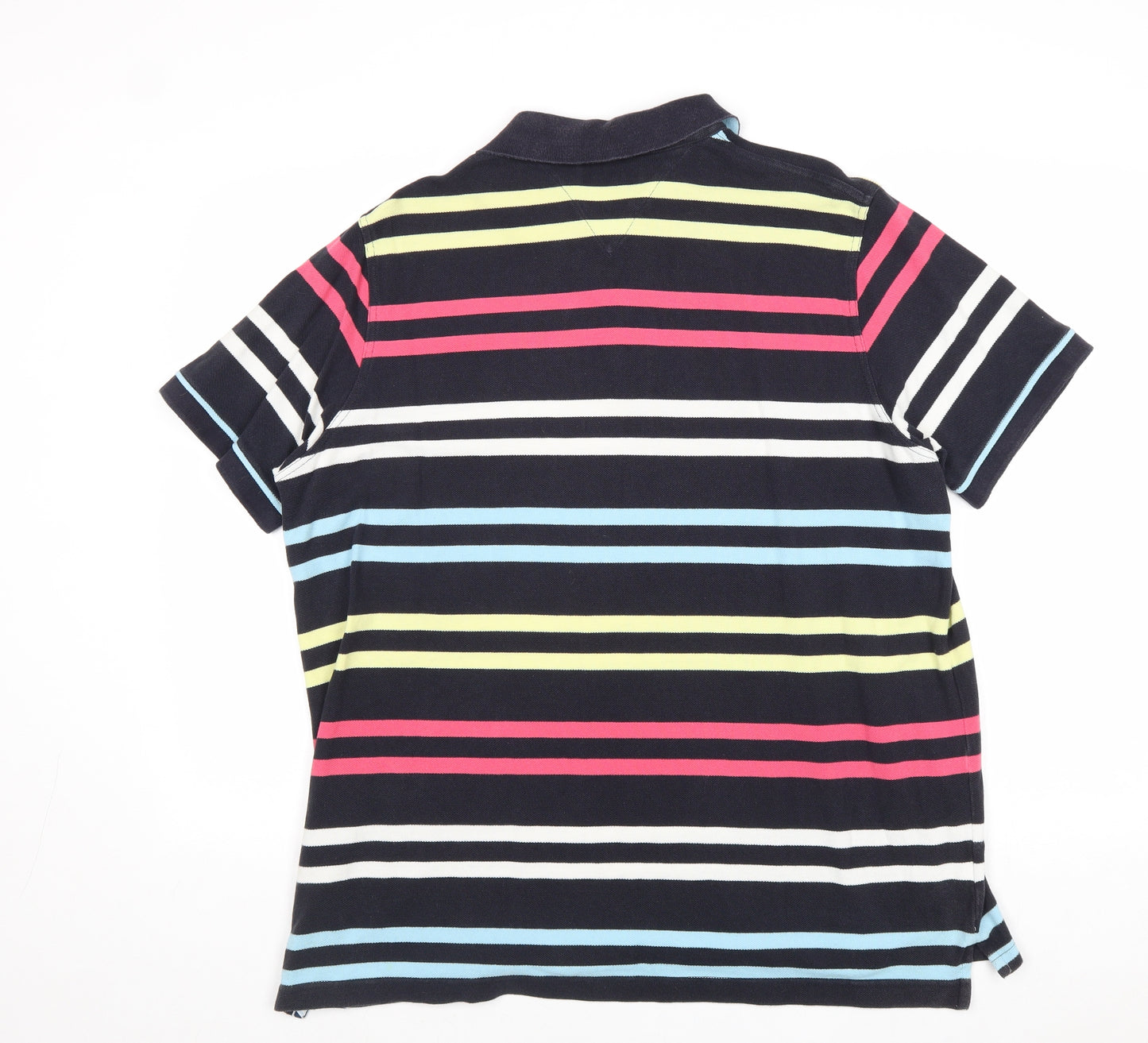Matalan Mens Multicoloured Striped 100% Cotton Polo Size 2XL Collared Button