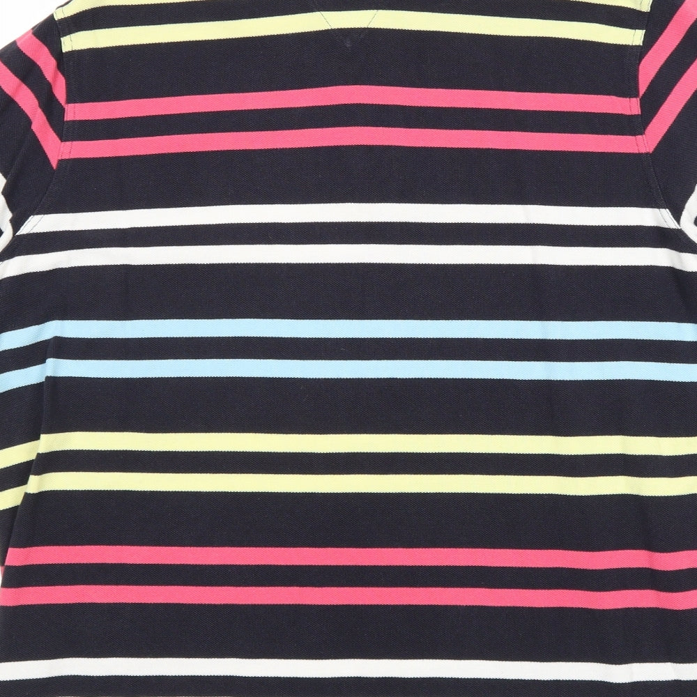 Matalan Mens Multicoloured Striped 100% Cotton Polo Size 2XL Collared Button