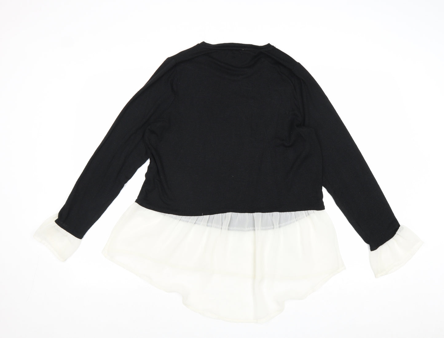 New Look Womens Beige Round Neck Cotton Pullover Jumper Size M - Shirt Insert