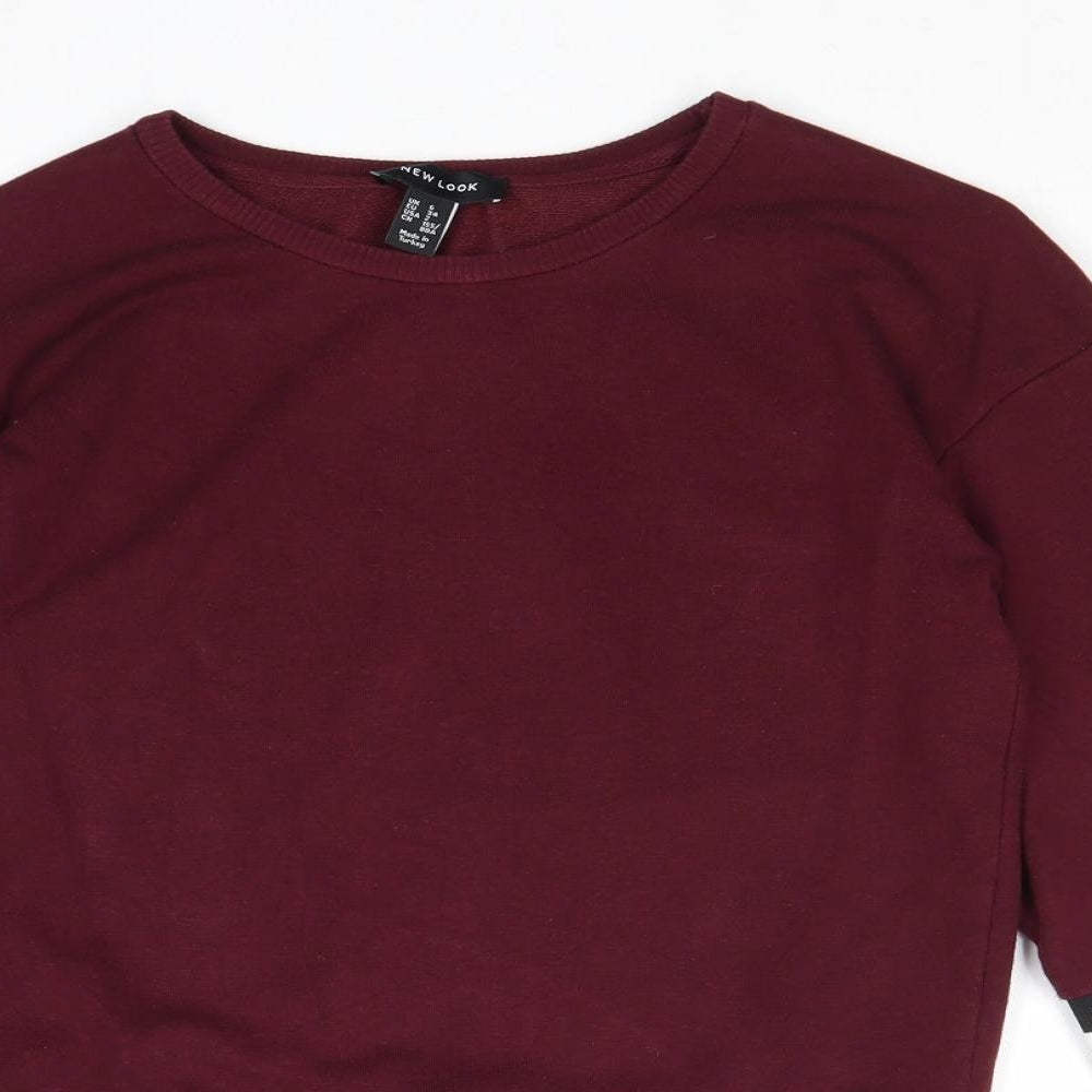 New Look Womens Purple Polyester Pullover Sweatshirt Size 6 Pullover